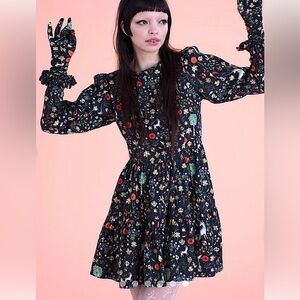 Samantha Pleet Cordelia Dress in Illuminated Black Sz M